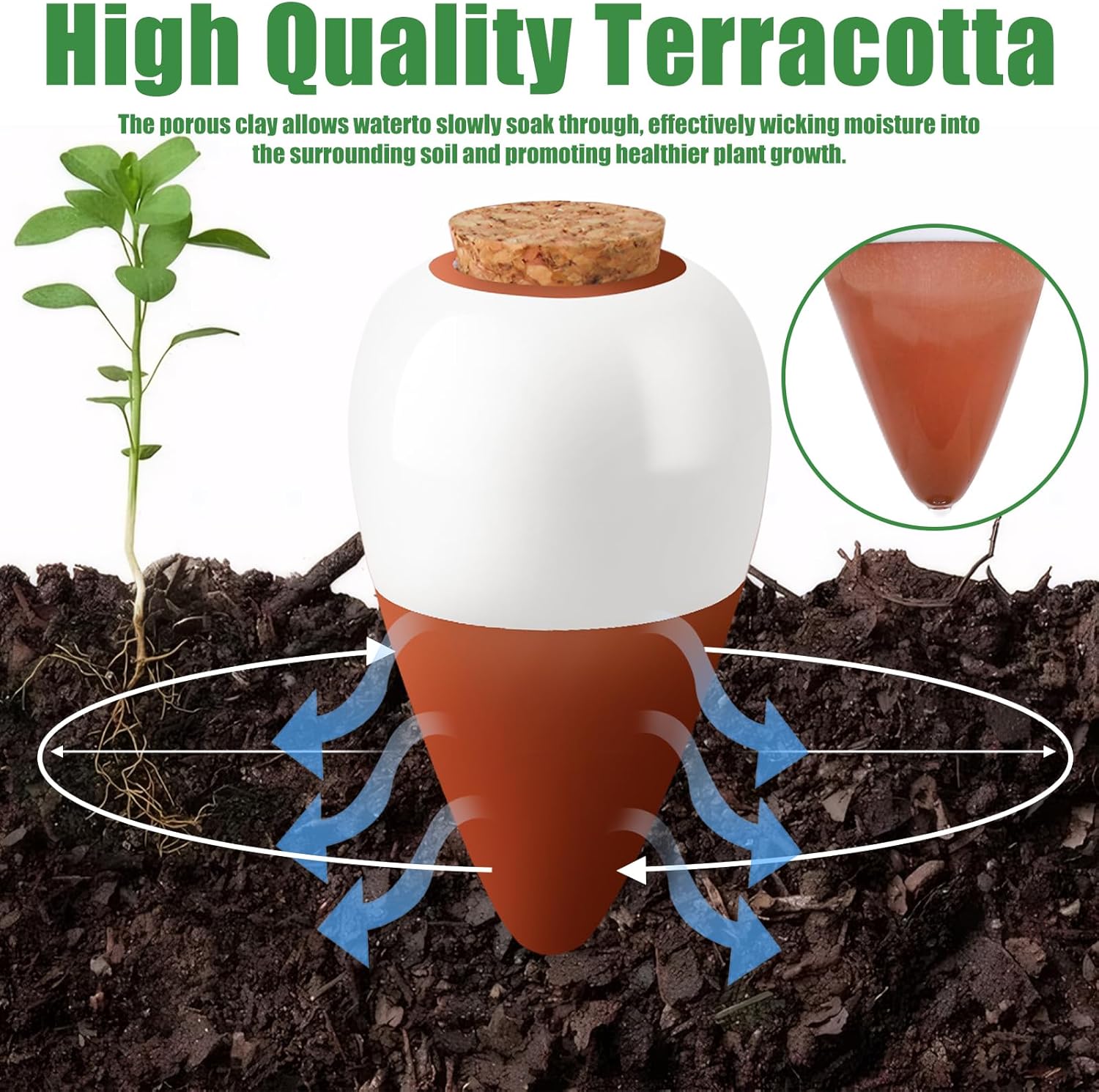 Terracotta Watering Spikes,Sel - Self Watering Insert recension och pris